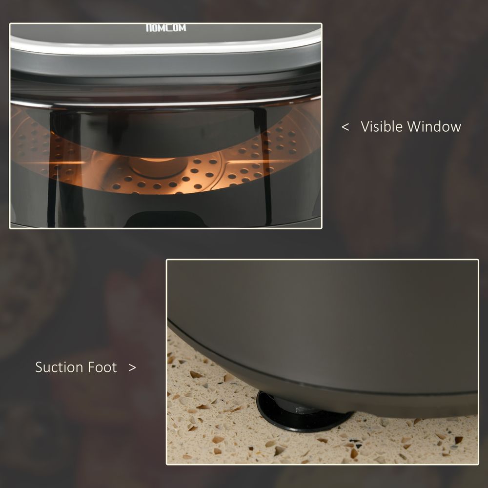 6.5L Airfryer Air Fryer Oven w/ Recipes 60-Minute Timer Adjustable Temp 1350W